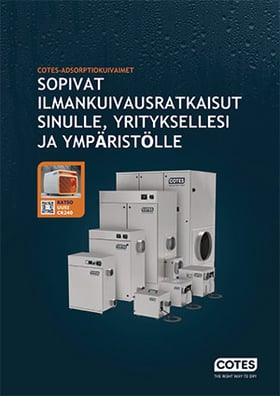 Cotes-ilmankuivaimien esitteen kansi