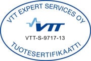 VTT Expert Services -tuotesertifikaatin tunnus